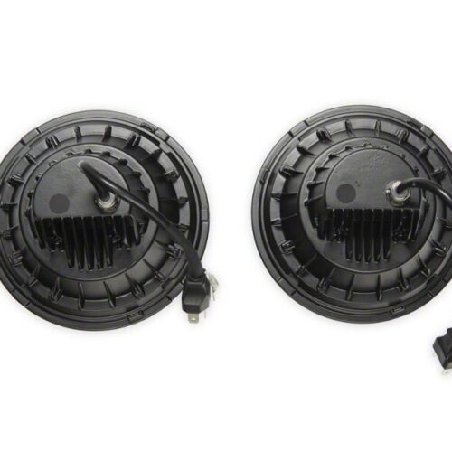 Raxiom for 2007-2018 Jeep Wrangler JK Axial Series Quatro LED Headlights- Black Housing- Clear Lens - Image 5