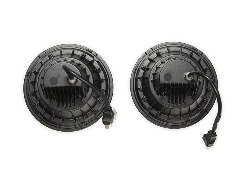 Raxiom for 2007-2018 Jeep Wrangler JK Axial Series Quatro LED Headlights- Black Housing- Clear Lens - Image 5