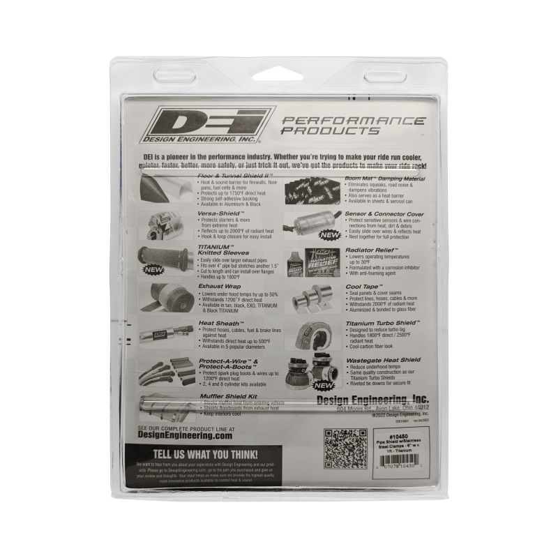 DEI Pipe Shield w/Stainless Steel Clamps - 6in x 12in - Titanium - Image 6