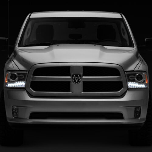 Raxiom for 2009-2018 Dodge RAM 1500 LED Halo Headlights w/ Switchback Turn Signals- Chrome Hsng (Clear Lens) - Image 9
