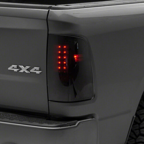 Raxiom for 2009-2018 Dodge RAM 1500/2500/3500 Axial Series LED Tail Lights- Black Housing- Smoked Lens
