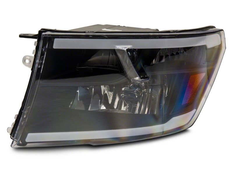 Raxiom for 2009-2018 Dodge RAM 1500/2500/3500 Axial Series Headlights w/ LED Bar- Black Housing (Clear Lens) - Image 5