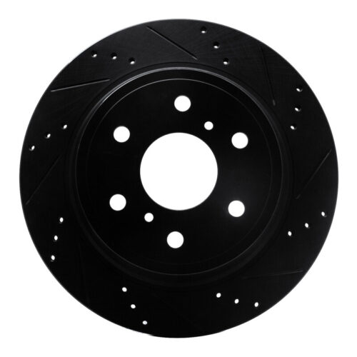 DFC 07-20 Cadillac Escalade ESV Rear Right Drilled & Slotted Black Brake Rotor