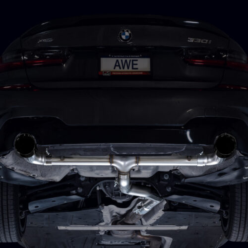 AWE Tuning Track Edition Axle-Back Exhaust - Diamond Black for 19-23 BMW 330i / 21-23 BMW 430i Base G2X - Image 7