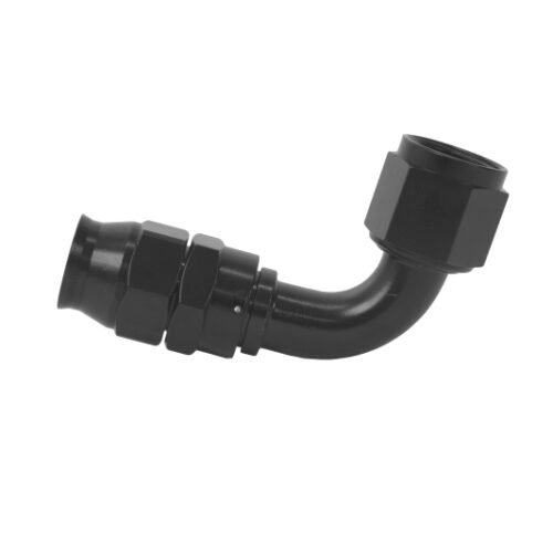 Aeromotive PTFE Hose End - AN-10 - 90 Deg - Black Anodized