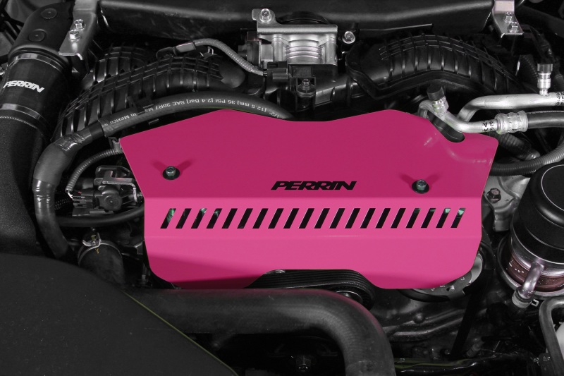 PERRIN 22-26 Subaru WRX Pulley Cover - Hyper Pink (TALL - For Use w/o PERRIN AOS) - Image 4