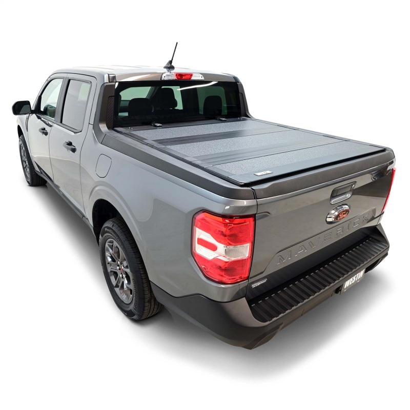 Westin 22-26 Ford Maverick 4WD 4ft. 6in. Bed Hard Tri-Fold Tonneau Cover - Black - Image 4