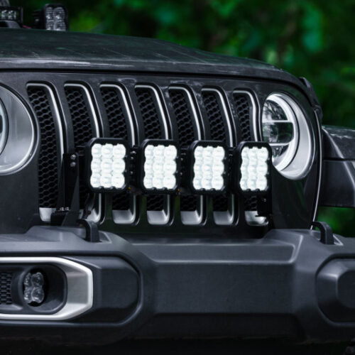 Diode Dynamics Jeep JL SS5 4-Pod CrossLink Grille Lightbar Kit Pro - White Combo