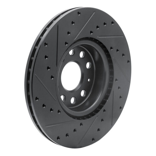 DFC 05-25 Audi TT Front Right Drilled & Slotted Black Brake Rotor - Image 4