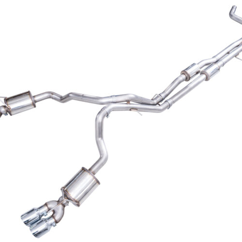 Alternative view of AWE Tuning Cat Back Exhaust - Quad Chrome Silver Tips for AWE 2021+ Chevy Suburban/GM Yukon XL 6.2L 0FG Edition