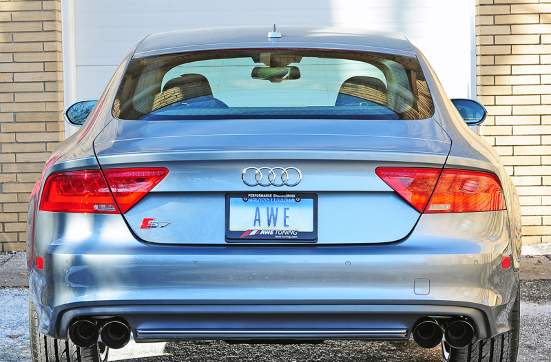 AWE Tuning Track Edition Exhaust - Diamond Black Tips for Audi C7 / C7.5 S7 4.0T - Image 3