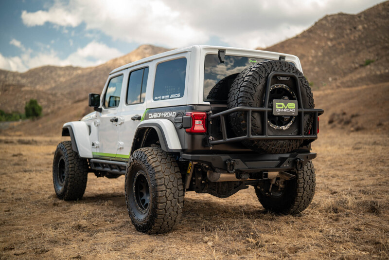 DV8 Offroad 18-25 Jeep Wrangler JL Body Mounted Tire Carrier - Image 2
