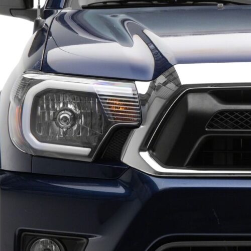 Raxiom for 2012-2015 Toyota Tacoma Axial Series Headlights/Seq LED Bar- Black- Clear Lens - Image 8