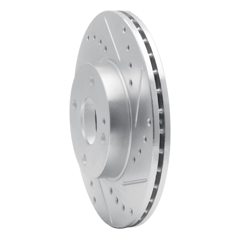 R1 Concepts for 94-02 Mazda Miata Front Right Drilled & Slotted Silver Brake Rotor - Image 2