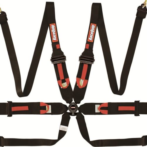 RaceQuip Black FIA CAMLOCK 6pt Pull Up Lap FHR
