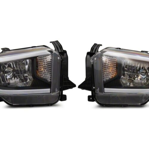 Alternative view of Raxiom for 2014-2021 Toyota Tundra Axial Series Headlights w/ SEQL LED Bar- Black Housing (Clear Lens)