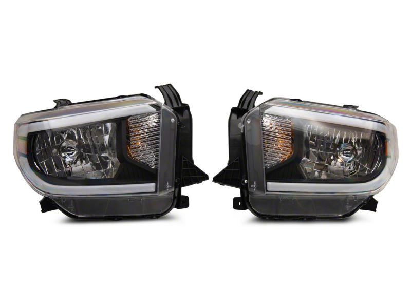 Raxiom for 2014-2021 Toyota Tundra Axial Series Headlights w/ SEQL LED Bar- Black Housing (Clear Lens) - Image 2