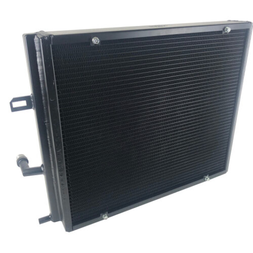 Alternative view of CSF BMW B58/B48 Front Mount Triple-Pass Heat Exchanger w/Rock Guard - Black