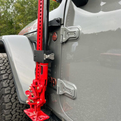 Go Rhino 18-24 Jeep Wrangler JL/JLU/JT Front Fender Jack Mount for Hi-Lift Jack - Tex. Blk - Image 3