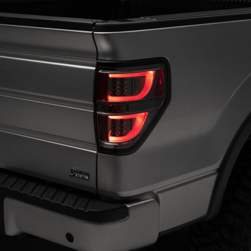 Raxiom for 2009-2014 Ford F-150 G2 LED Tail Lights- Chrome Housing (Smoked Lens) (Styleside)