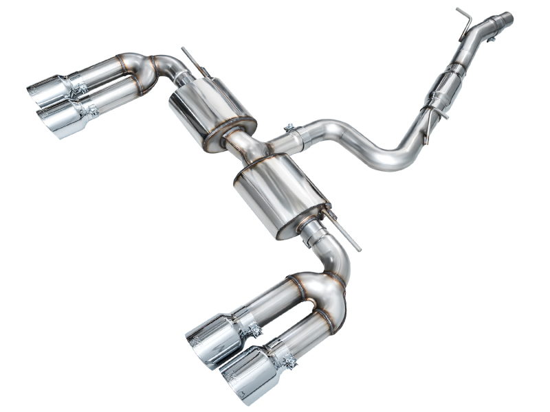 AWE Tuning Touring Edition Exhaust - Chrome Silver Tips for 22-24 Audi 8Y S3