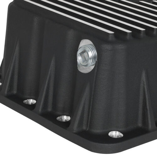 aFe Power Pro Series Engine Oil Pan Black w/Machined Fins; 11-16 Ford Powerstroke V8-6.7L (td) - Image 5
