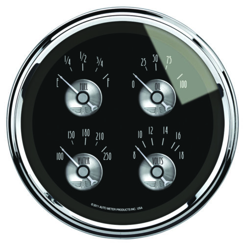 AutoMeter Gauge Quad 5in. 0 Ohm(e) to 90 Ohm(f) Elec Prestige Blk. Diamond - Image 3
