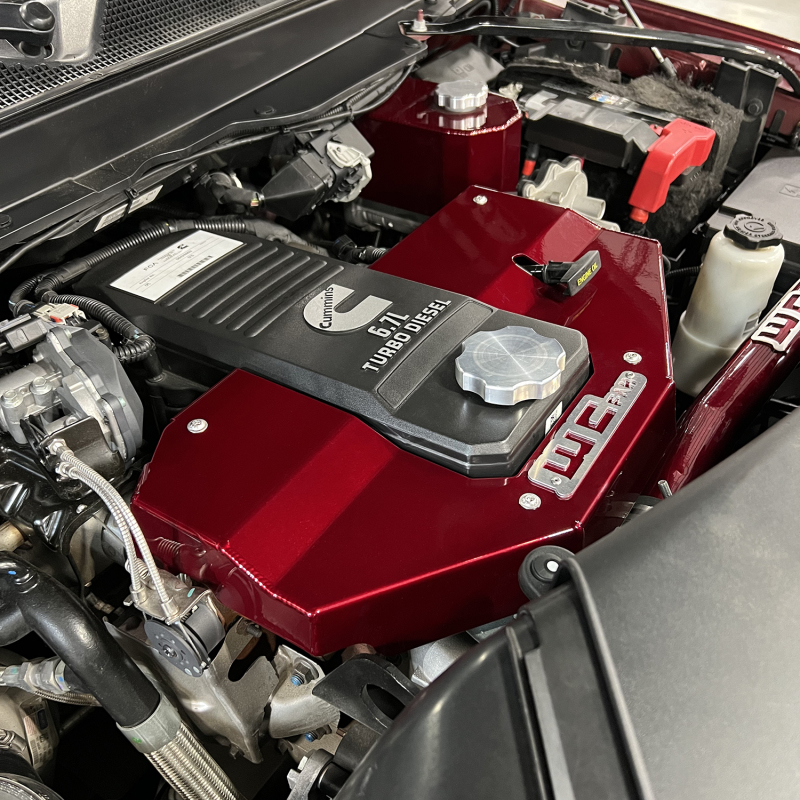 Wehrli 10-23 Cummins Fabricated Aluminum Engine Cover - Gloss White - Image 9