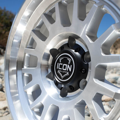ICON Anza 17x8.5 5x150 25mm Offset 5.75in BS Silver Machined Wheel - Image 5