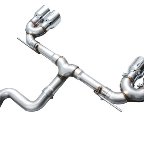 AWE Tuning Track Edition Quad Exhaust - Chrome Silver Tips for MK8 Volkswagen Golf R 3in - Image 9