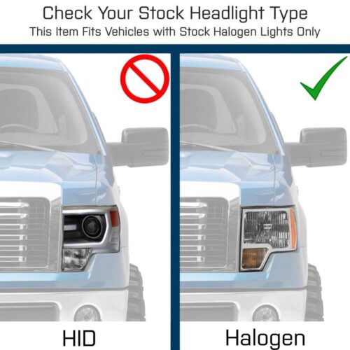 Raxiom for 2009-2014 Ford F-150 Axial OEM Style Rep Headlights- Chrome Housing- Smoked Lens - Image 3