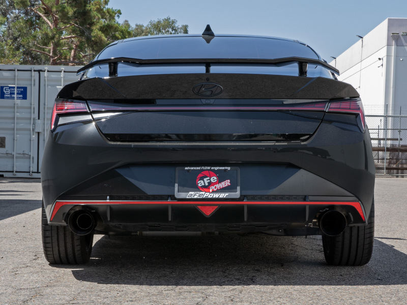 aFe Power Takeda Hyundai Elantra N 22-23 L4-2.0L (t) 3in SS Axle-Back Exhaust System w/ Black Tips - Image 5
