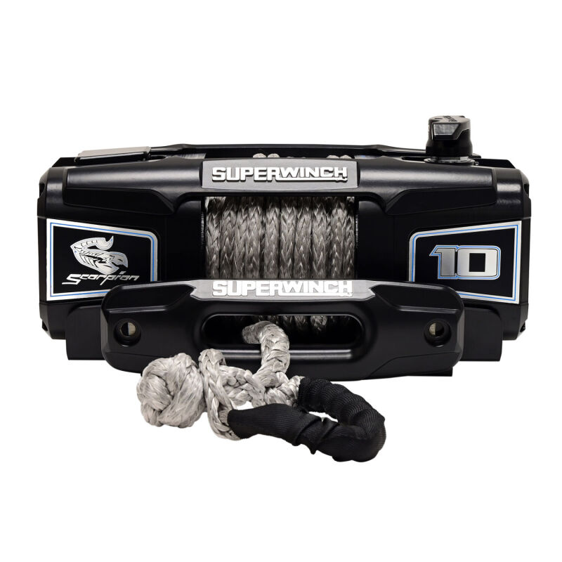 Superwinch 10000 LBS 12V DC 3/8in x 54ft Synthetic Rope Scorpion 10000SR Winch - Black Powdercoat - Image 6