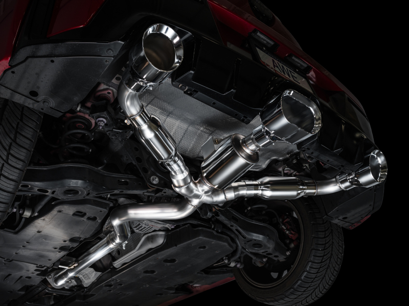 AWE Tuning Track Edition Cat-Back Exhaust - Chrome Silver Tips for 23-24 Toyota GR Corolla - Image 6