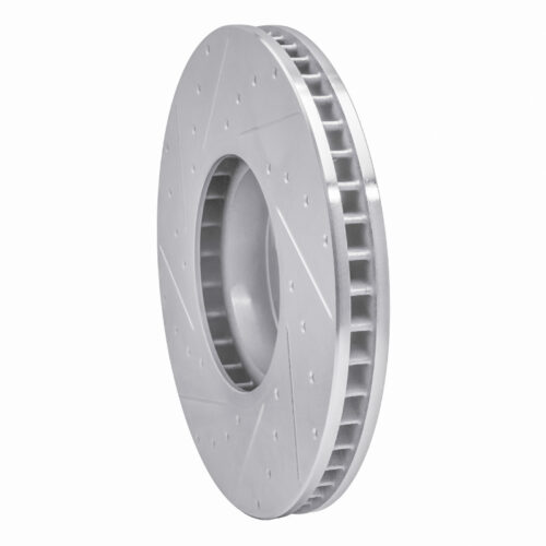R1 Concepts for 16-25 BMW i4 Right Front Drilled & Slotted Silver Brake Rotor - Image 4