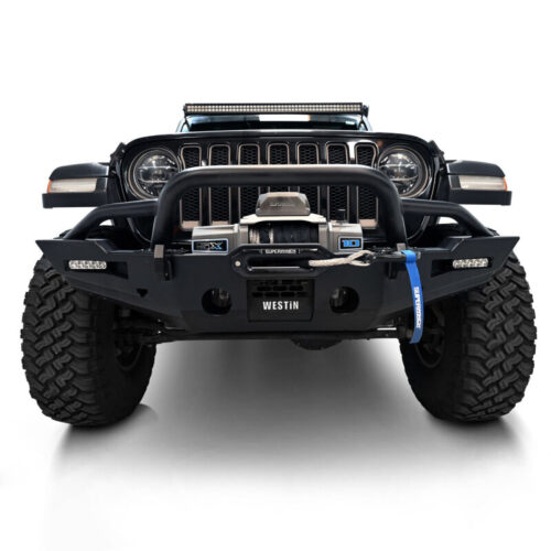 Westin 20-25 Jeep Gladiator / 18-25 Wrangler JL XTS Round Bull Bar - Tex. Blk - Image 7