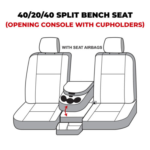 Covercraft 19-24 Dodge RAM Polycotton SeatSaver Custom Front Row Seat Covers - Charcoal - Image 8