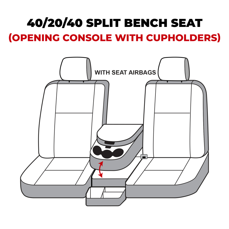 Covercraft 19-24 Dodge RAM Polycotton SeatSaver Custom Front Row Seat Covers - Charcoal - Image 8