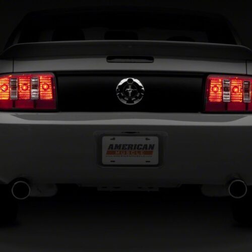 Raxiom for 2005-2009 Ford Mustang Coyote Tail Lights- Chrome Housing - Red/Clear Lens - Image 6