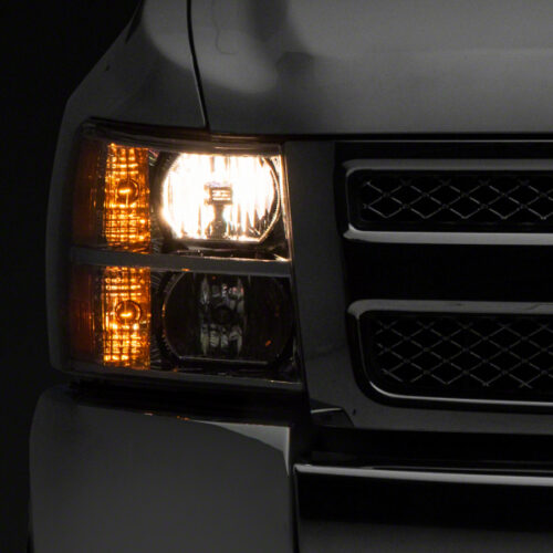 Raxiom for 2007-2014 Chevrolet Silverado 1500 Axial OEM Rep Headlights- Chrome Housing (Clear Lens)