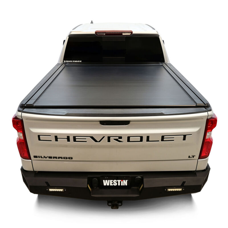 Westin 19-26 GM Silverado/Sierra 1500 5ft 8in Bed Manual Retractable Tonneau Cover - Black - Image 5