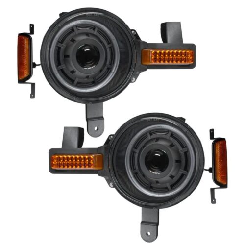 Oracle 2021+ Ford Bronco Oculus Bi-LED Projector Headlights - Amber/White Switchback