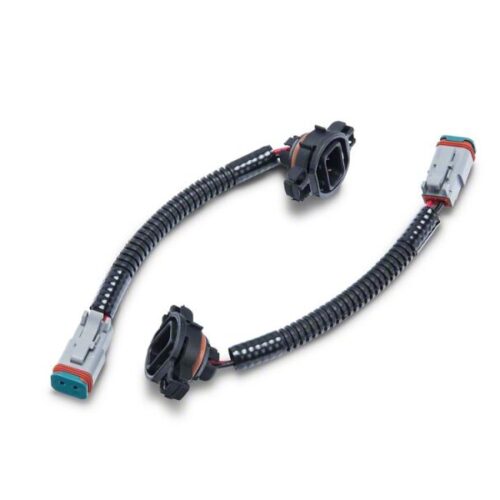 Raxiom for 2010-2018 Jeep Wrangler JK Axial Series H16 to Deutsch Fog Light Wire Harness Adapter Set