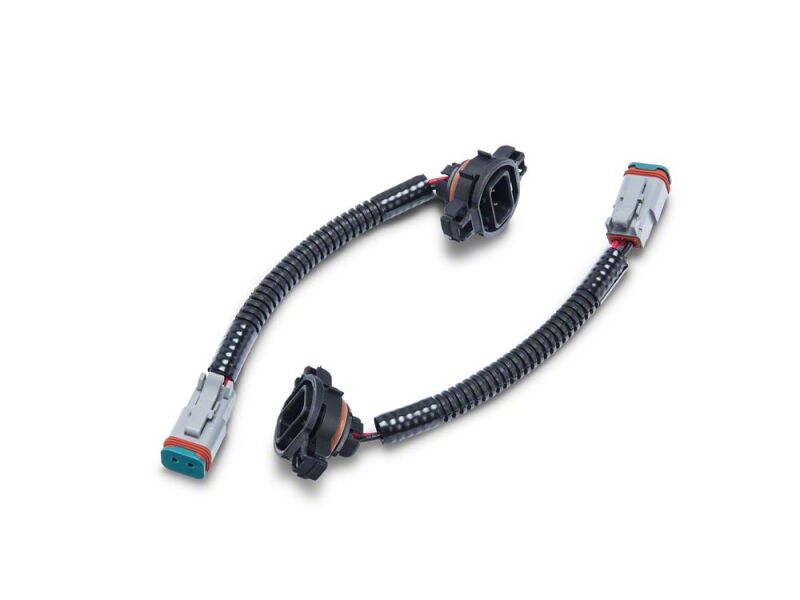 Raxiom for 2010-2018 Jeep Wrangler JK Axial Series H16 to Deutsch Fog Light Wire Harness Adapter Set