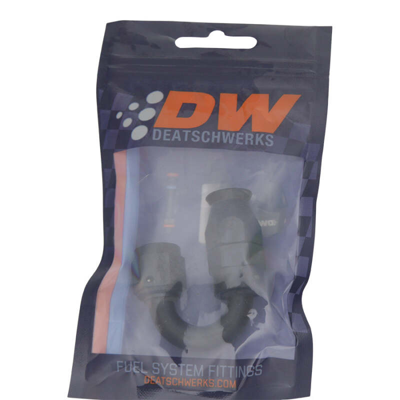 DeatschWerks 6AN Female Swivel 180-Degree Hose End PTFE (Incl Olive Insert) - Anodized Matte Black - Image 2