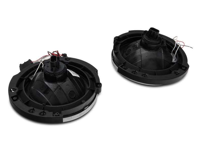 Raxiom for 2007-2018 Jeep Wrangler JK LED Halo Headlights- Chrome Housing (Clear Lens) - Image 4