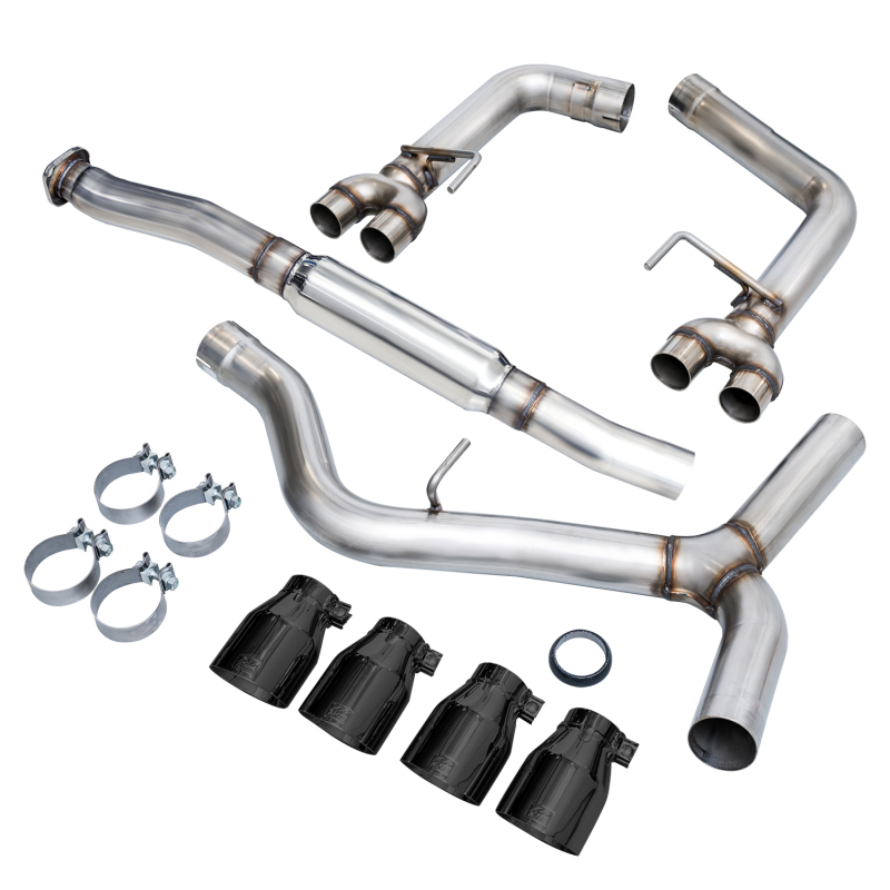 AWE Tuning Track Edition Exhaust - Diamond Black Tips (102mm) for Subaru WRX/STI VA/GV Sedan - Image 4