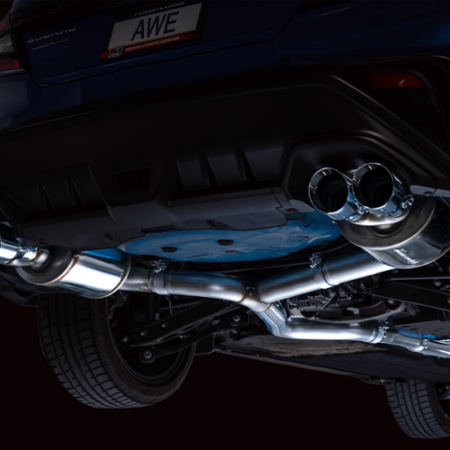 AWE Tuning Touring Edition Exhaust - Chrome Silver Tips for 2022+ VB Subaru WRX - Image 3