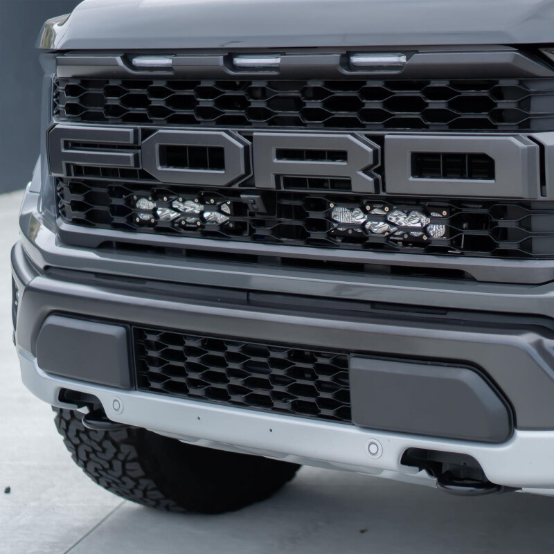 Baja Designs for 2021+ Ford Raptor OnX6 Behind Grill Kit -10in. Amber D/C - Image 2