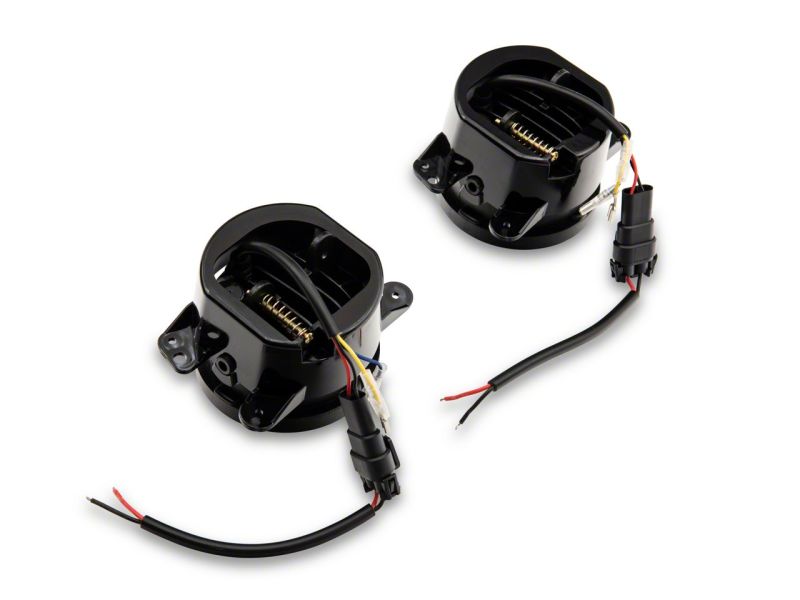 Raxiom for 2007-2018 Jeep Wrangler JK Axial Series Halo LED Fog Lights- Amber - Image 7